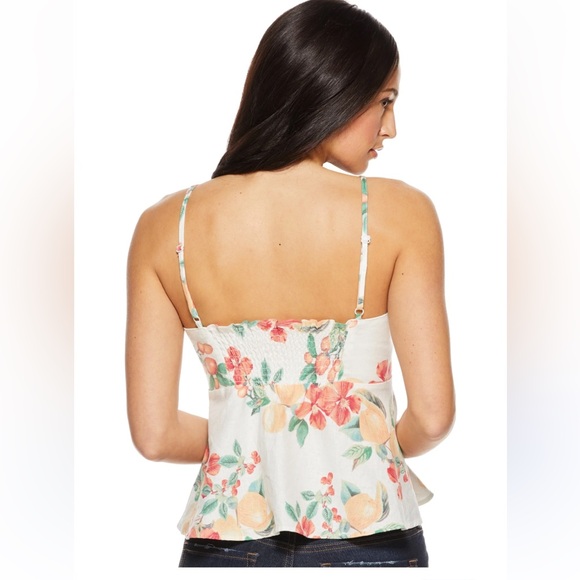Sofia Vergara White Peplum Floral Tank Top - Picture 4 of 11